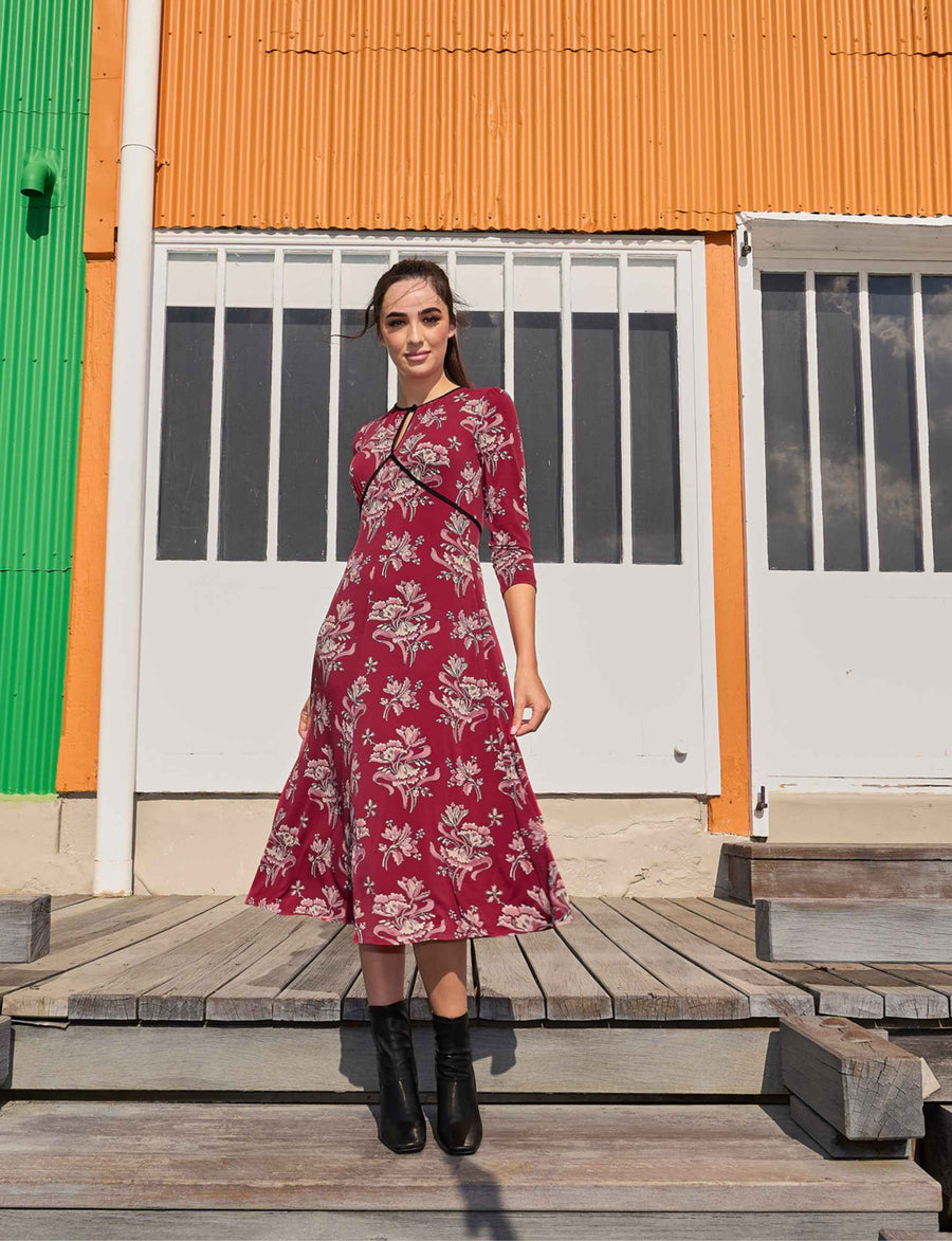Romana 'Lovely Lilies' Empire Line Midi Dress NEW ARRIVAL