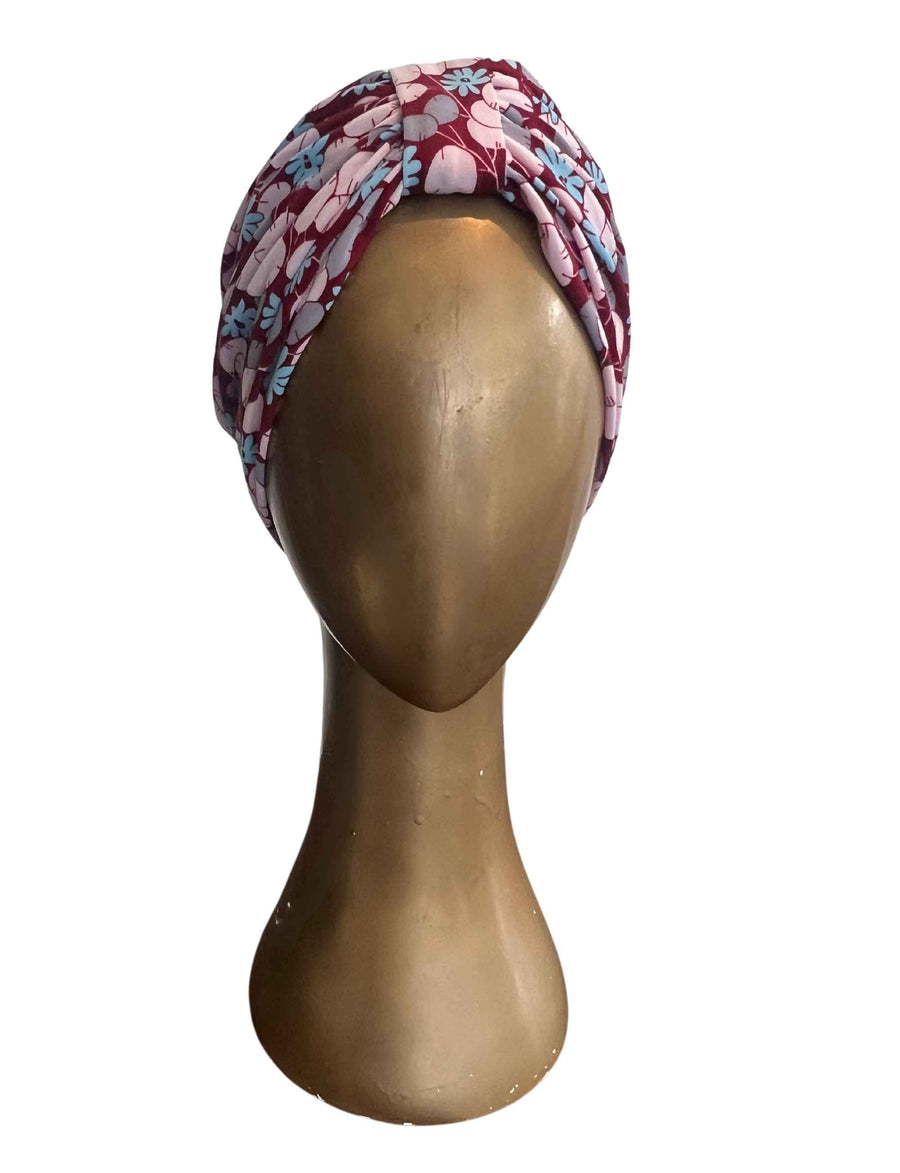 Printed Jersey Hair Headband 'Lily Pad' FINAL SALE