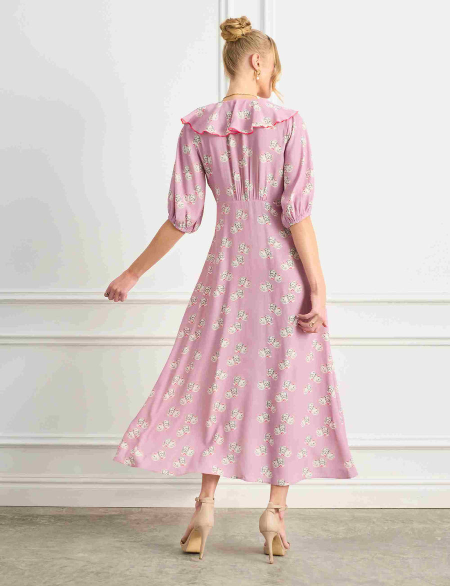 Coco 'Puppy Love' Empire Fit and Flare Midi Dress