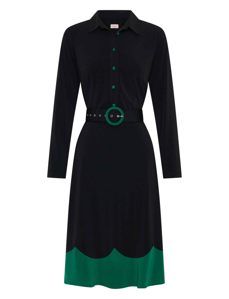 Irene 'LBD' Green Shirtmaker Dress NEW ARRIVAL