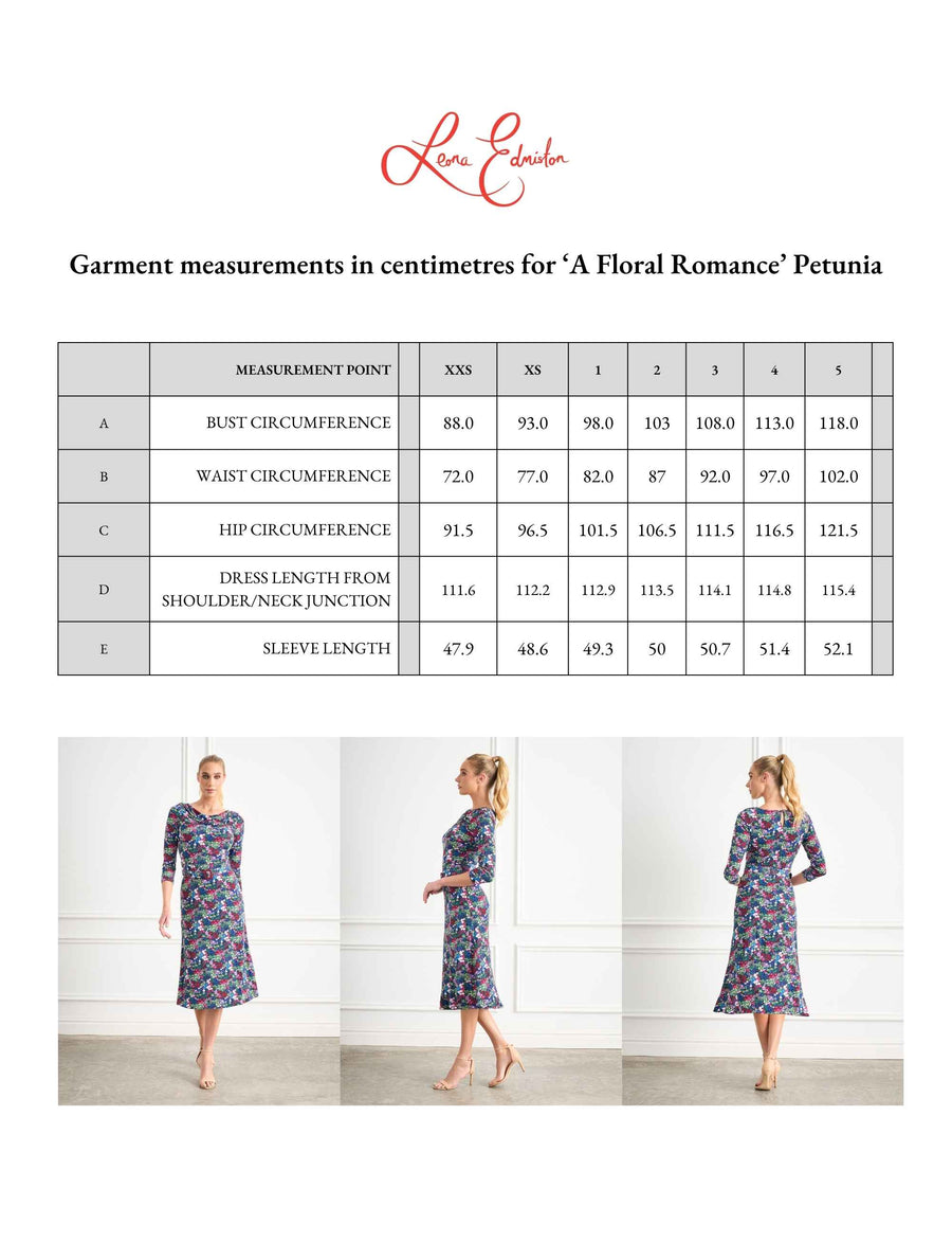 Petunia 'A Floral Romance' Sheath Midi Dress With Belt FINAL SALE