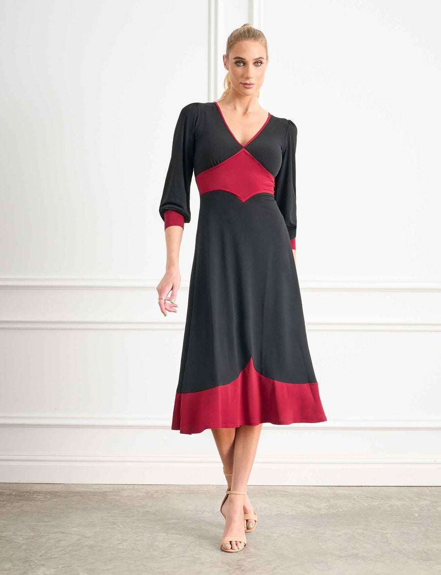 Elle Magenta LBD Fit and Flare Midi - FINAL SALE Leona Edmiston Elle Magenta LBD Fit and Flare Midi - FINAL SALE Leona Edmiston