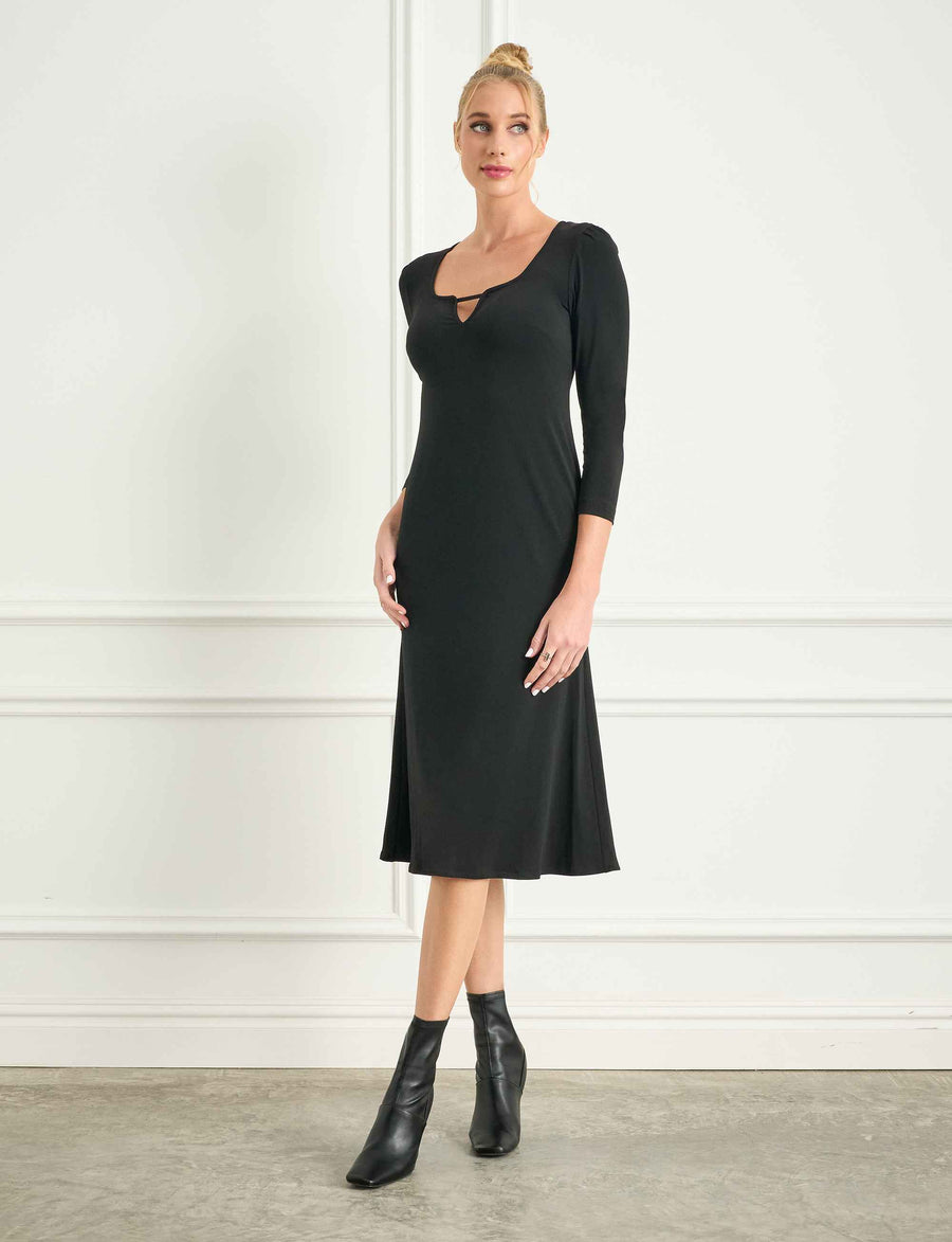 Claudia 'LBD' Sheath Dress with Teardrop Cutout