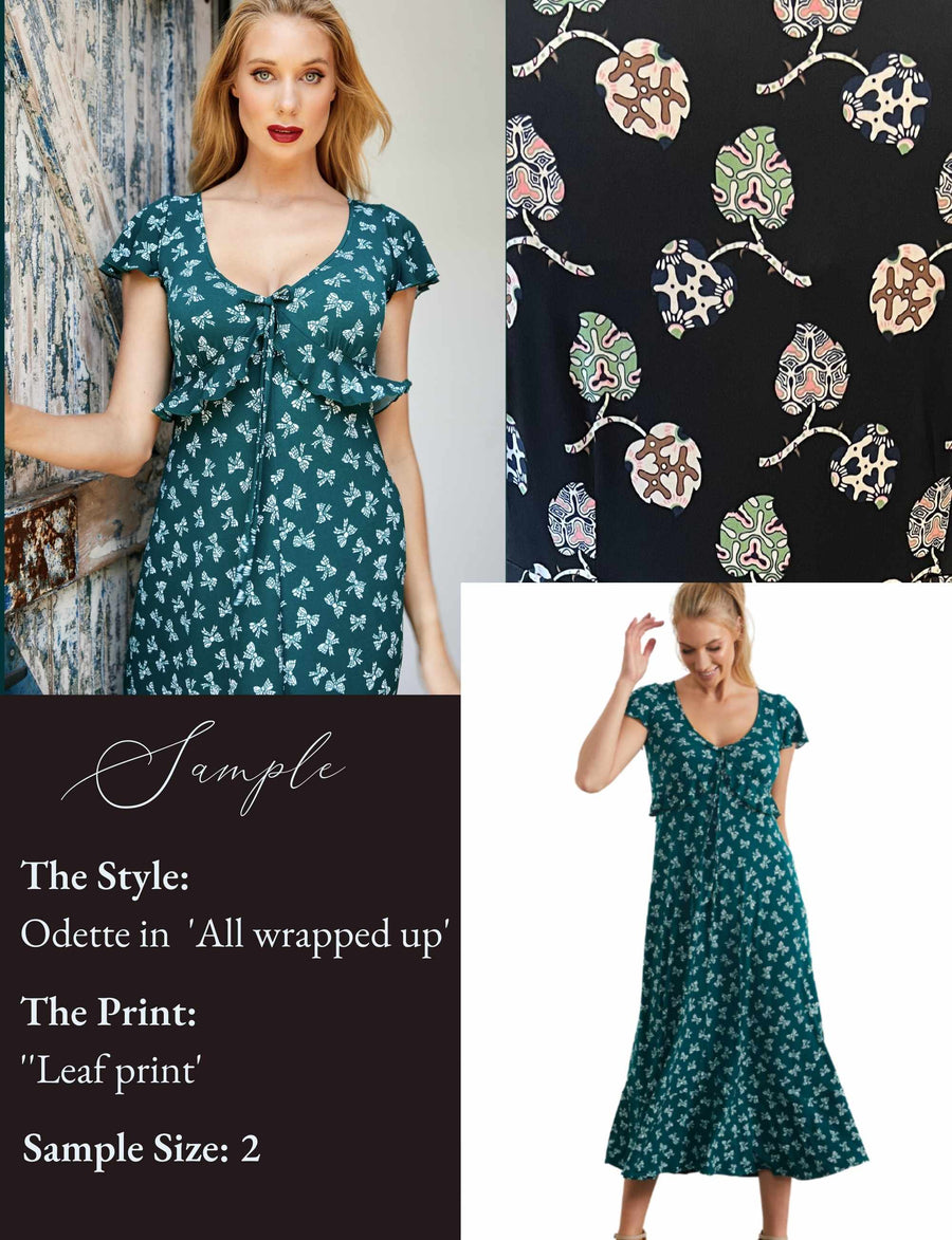 Sample 17: Odette Style in Leaf Print
