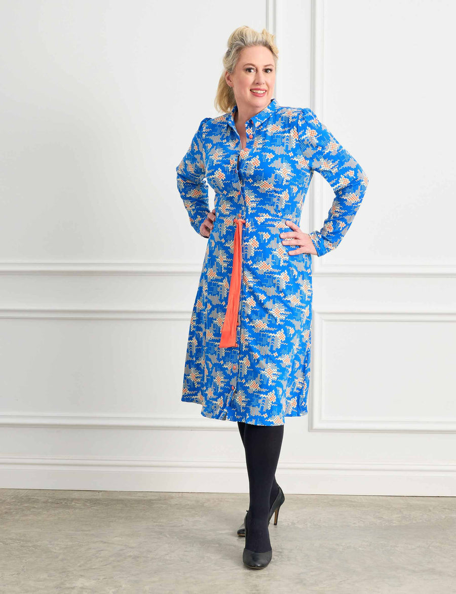 Evelina 'Cupid's Arrow' Shirtmaker Knee Length Dress