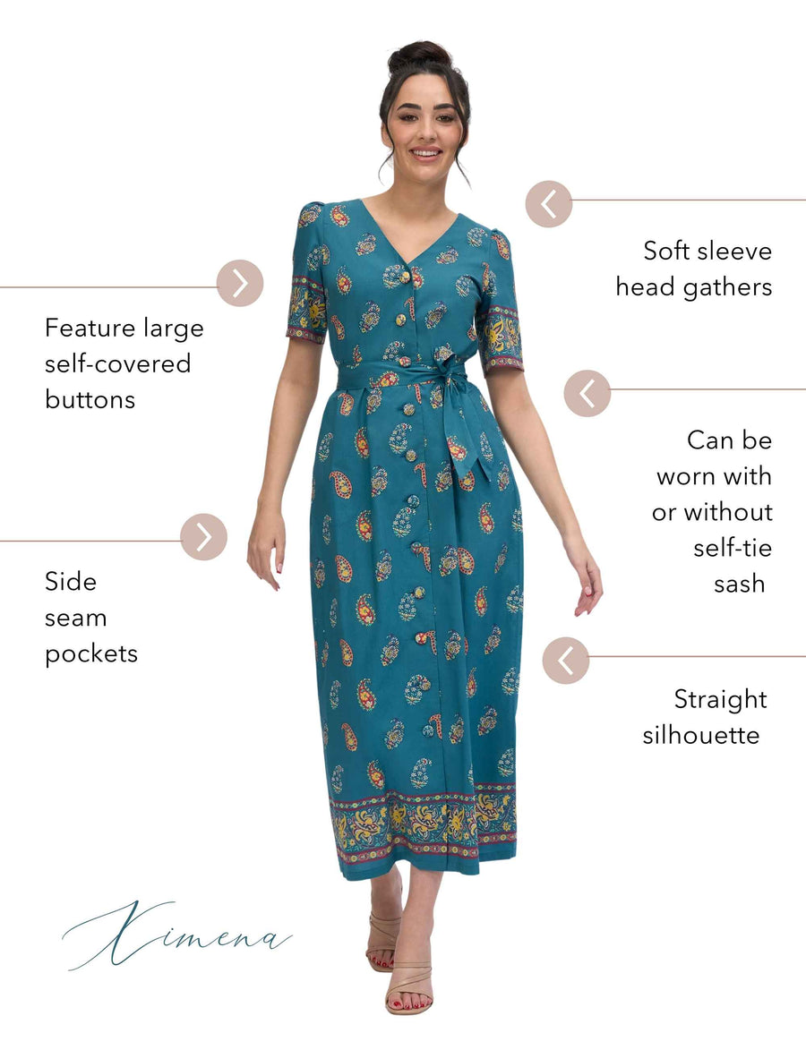 Ximena 'Agra' 100% Cotton Shirtdress