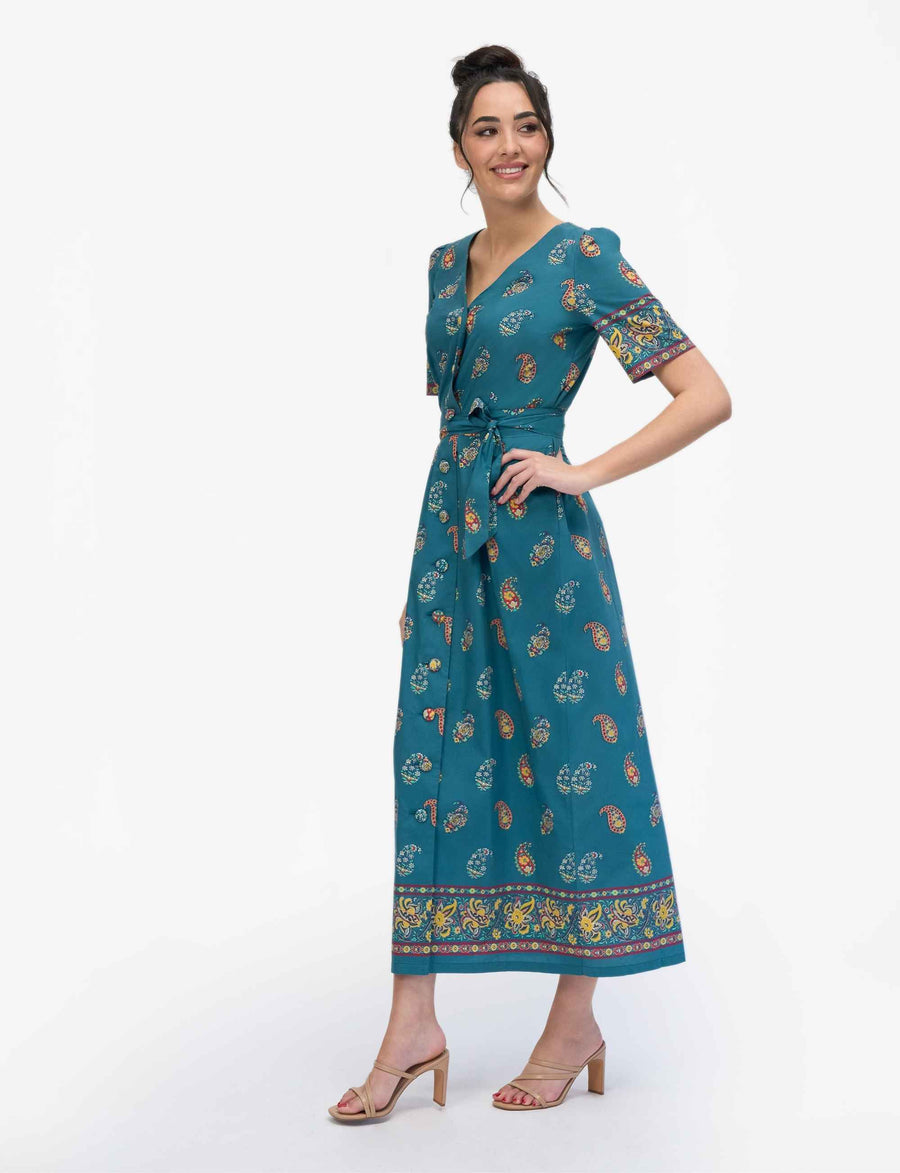 Ximena 'Agra' 100% Cotton Shirtdress