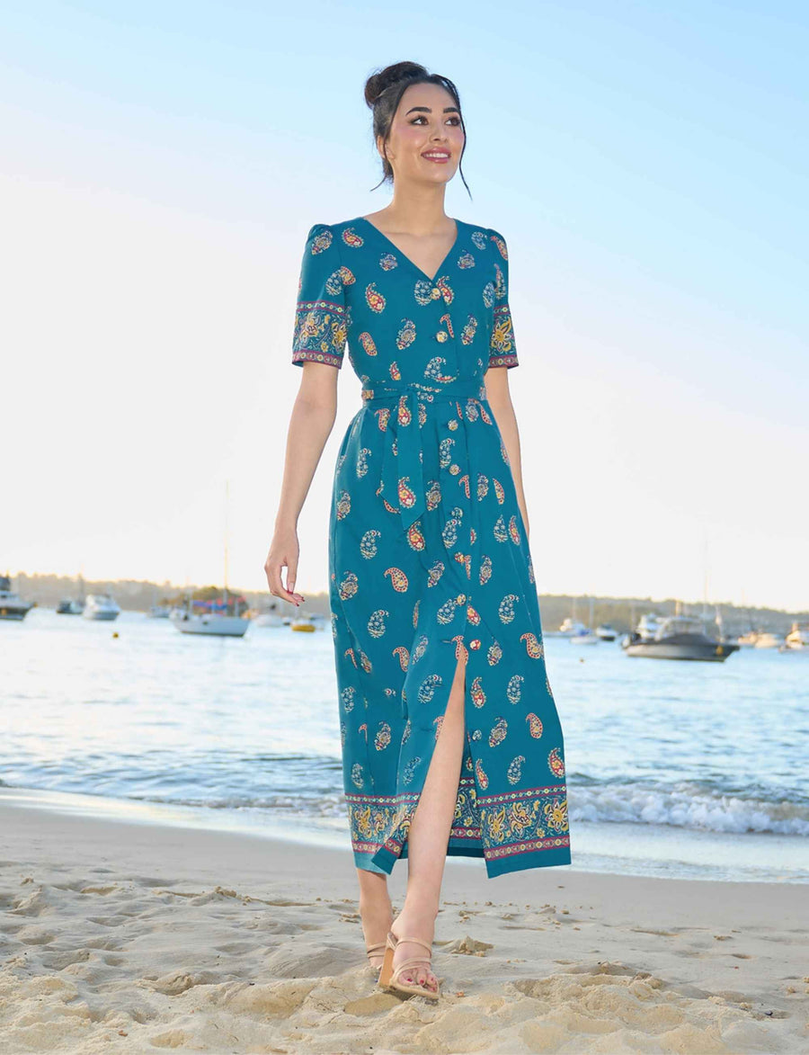 Ximena 'Agra' 100% Cotton Shirtdress