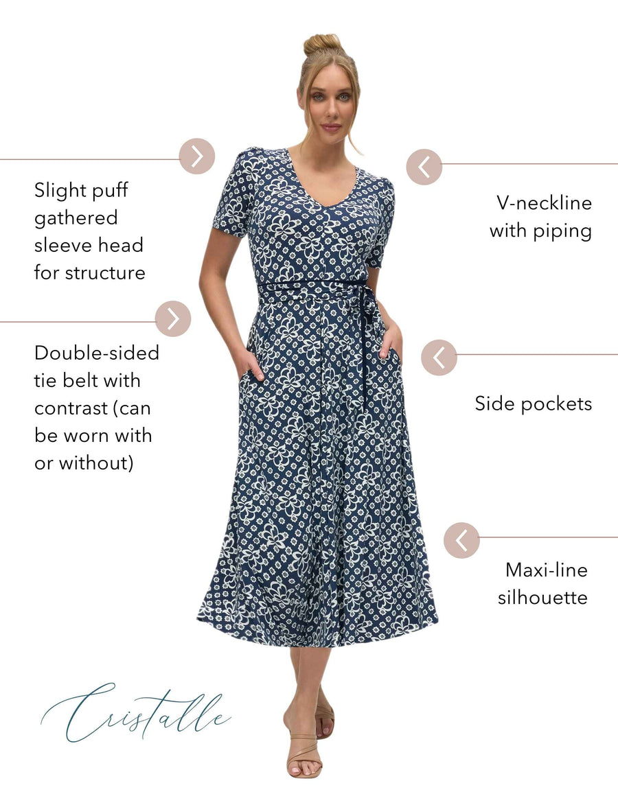 Cristalle 'Alhambra' Maxi Belt Dress