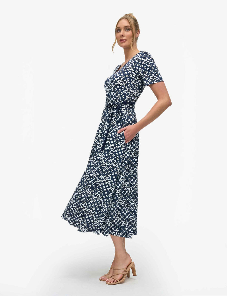 Cristalle 'Alhambra' Maxi Belt Dress