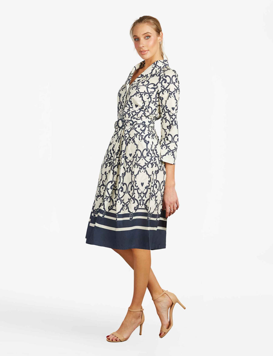 Grazia 'Amalfi Affair' 100% Cotton Shirtdress with Belt LIMITED RETURN