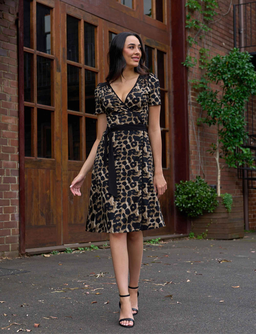 Bora 'Animal Print' True Wrap Dress