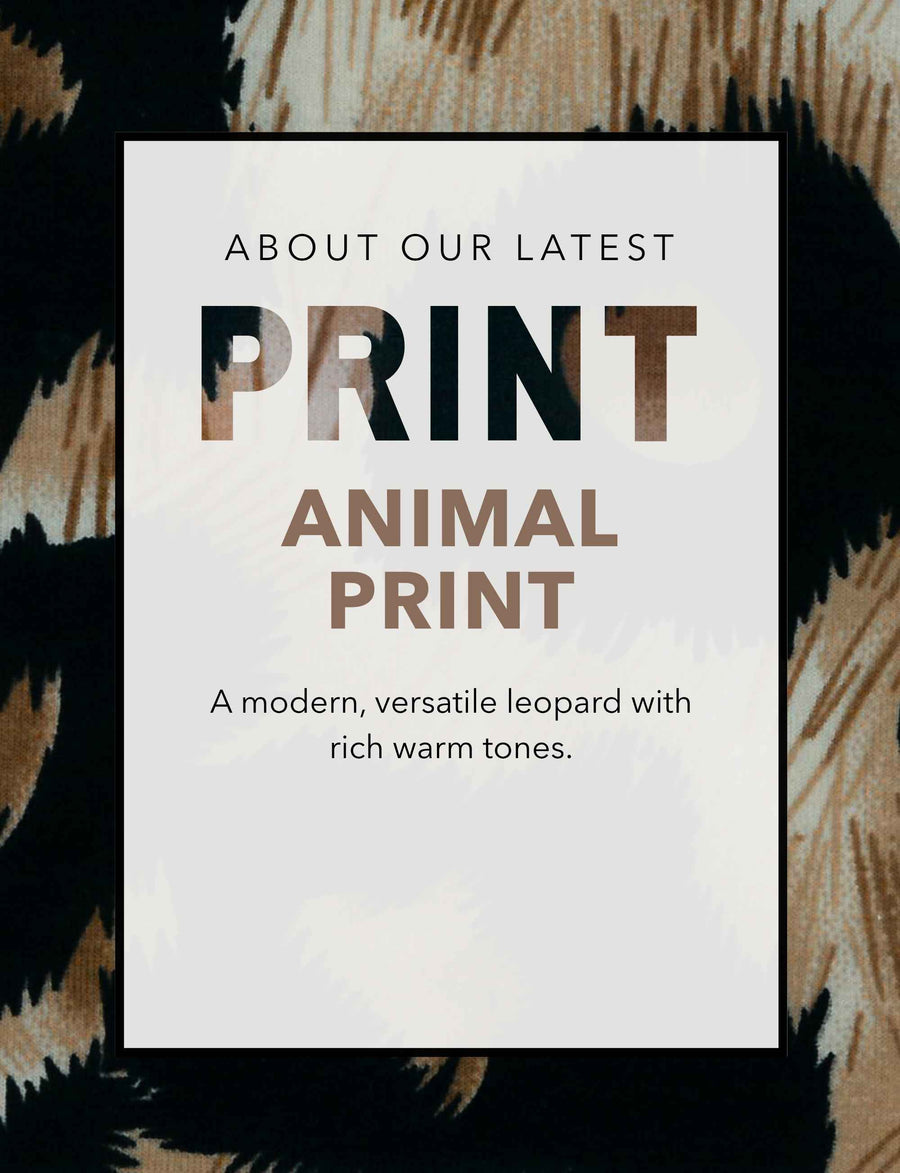 Jena 'Animal Print' V-Neck Empire Dress