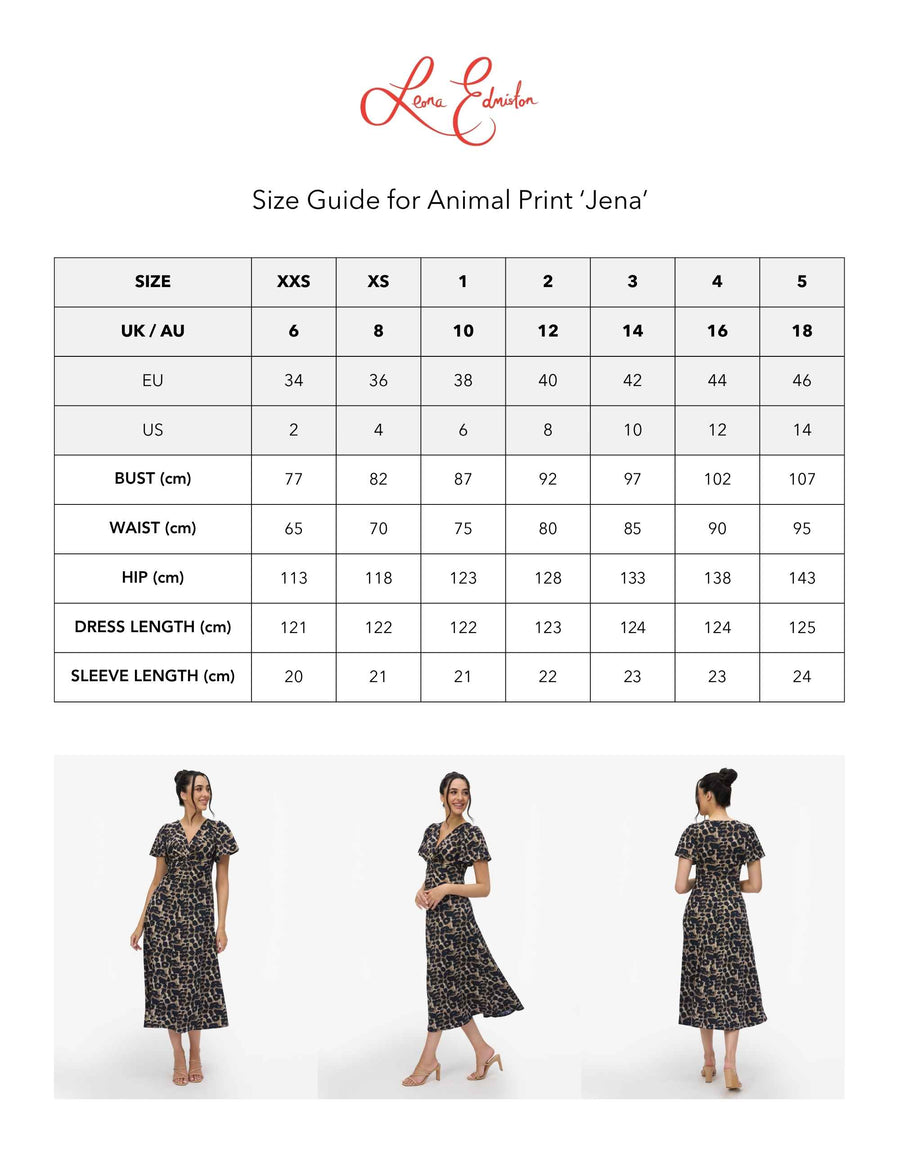 Jena 'Animal Print' V-Neck Empire Dress