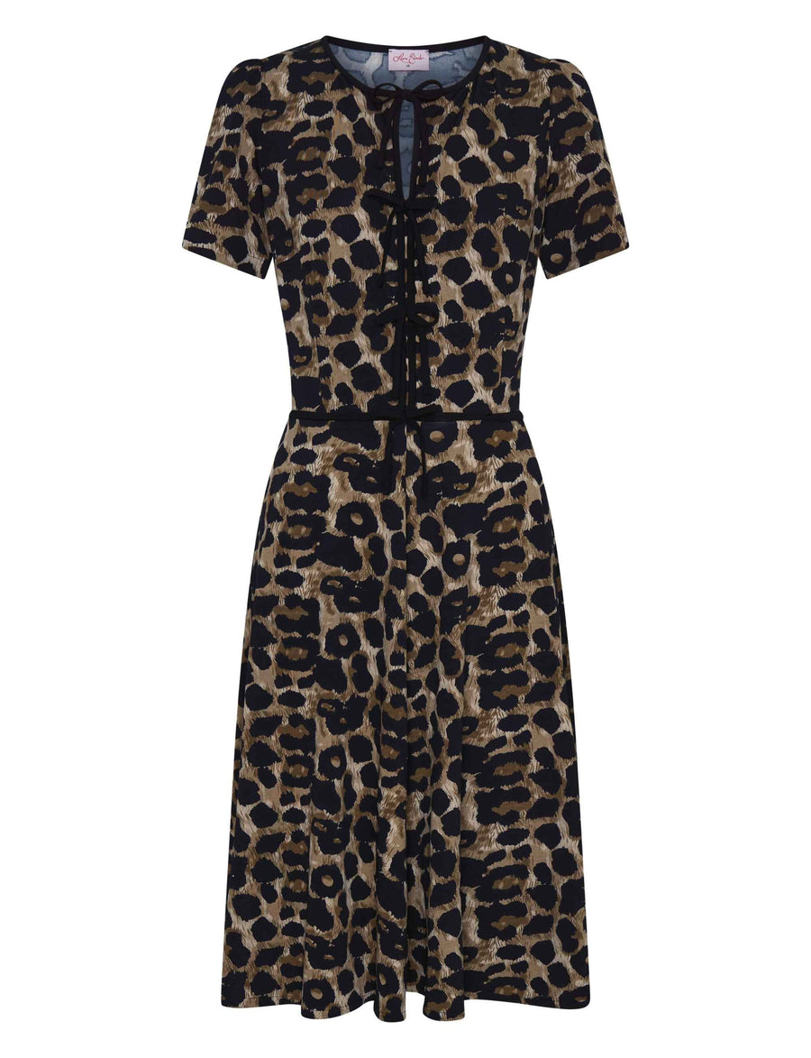 Lina 'Animal Print' Fit & Flare Dress