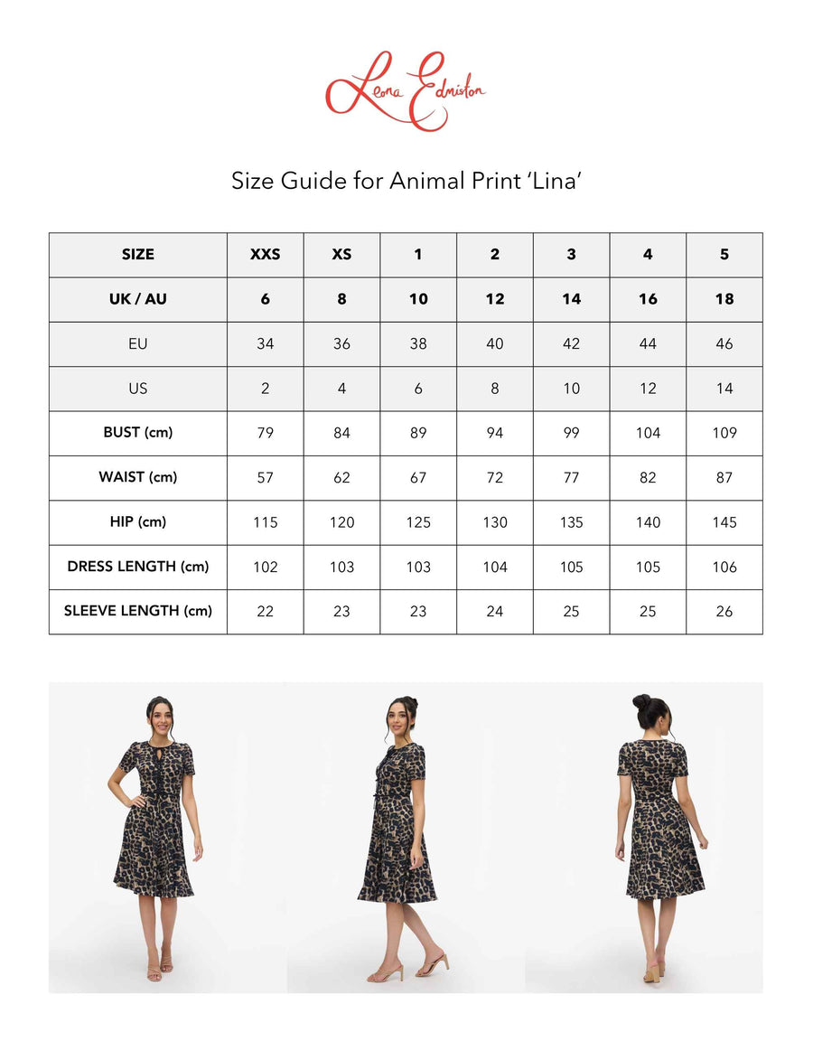 Lina 'Animal Print' Fit & Flare Dress