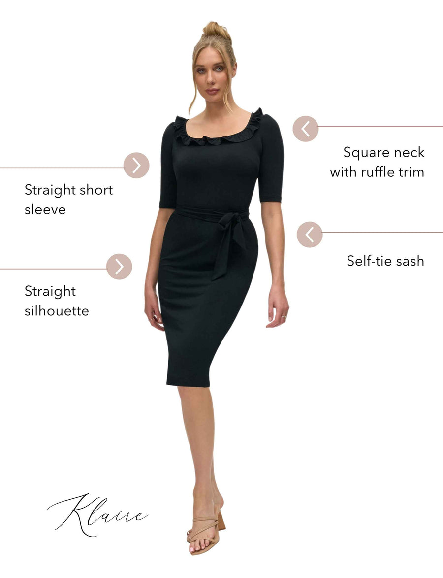 Klaire 'LBD' Midi Little Black Dress