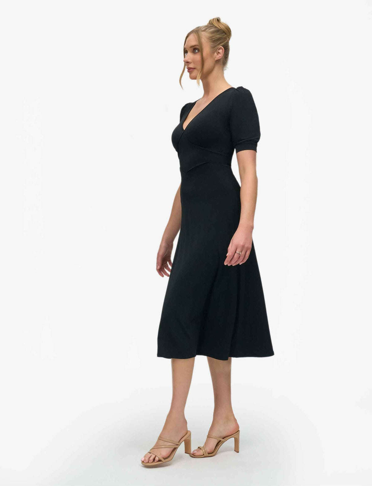Silvana 'LBD' Midi Little Black Dress - FINAL SALE