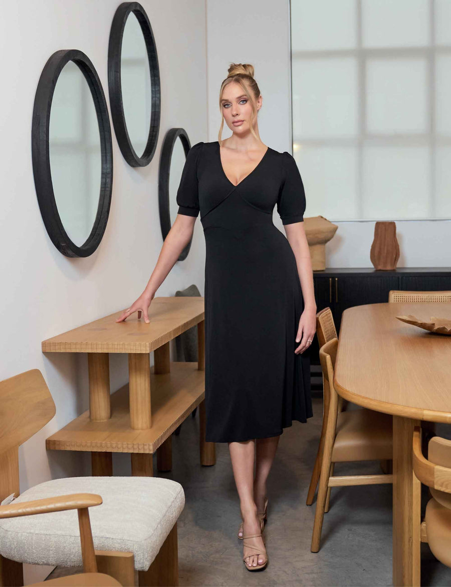 Silvana 'LBD' Midi Little Black Dress