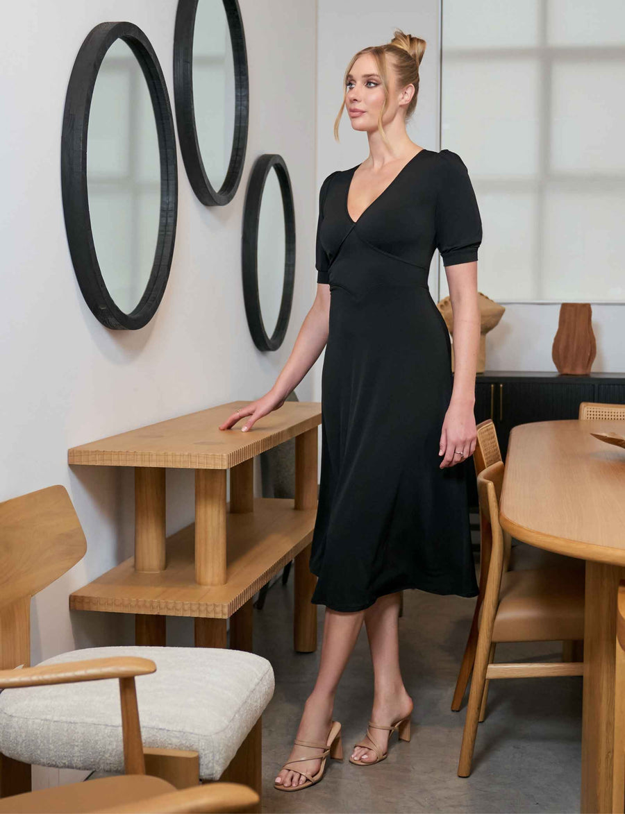 Silvana 'LBD' Midi Little Black Dress