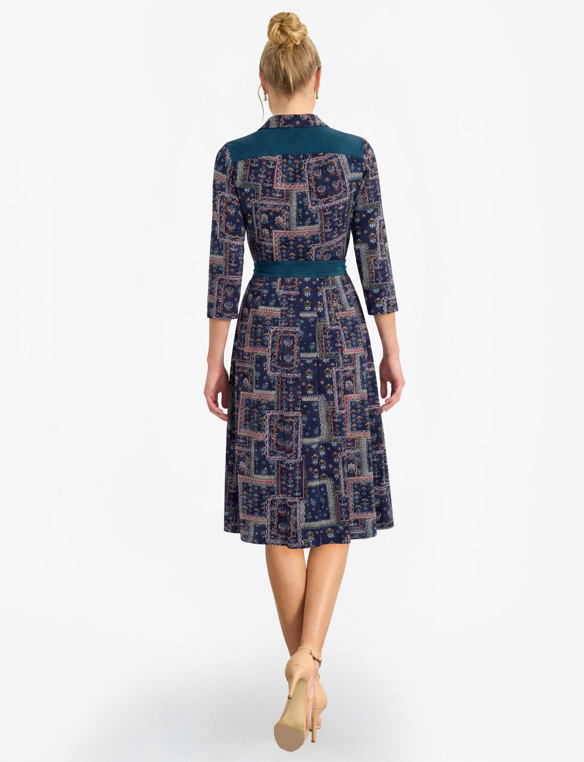 Gaia 'Boho Babe' Contrast Faux Wrap Dress