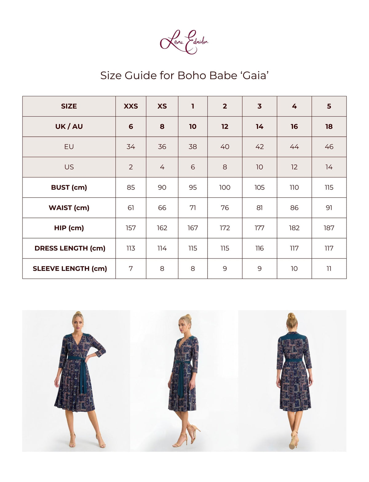Gaia 'Boho Babe' Contrast Faux Wrap Dress
