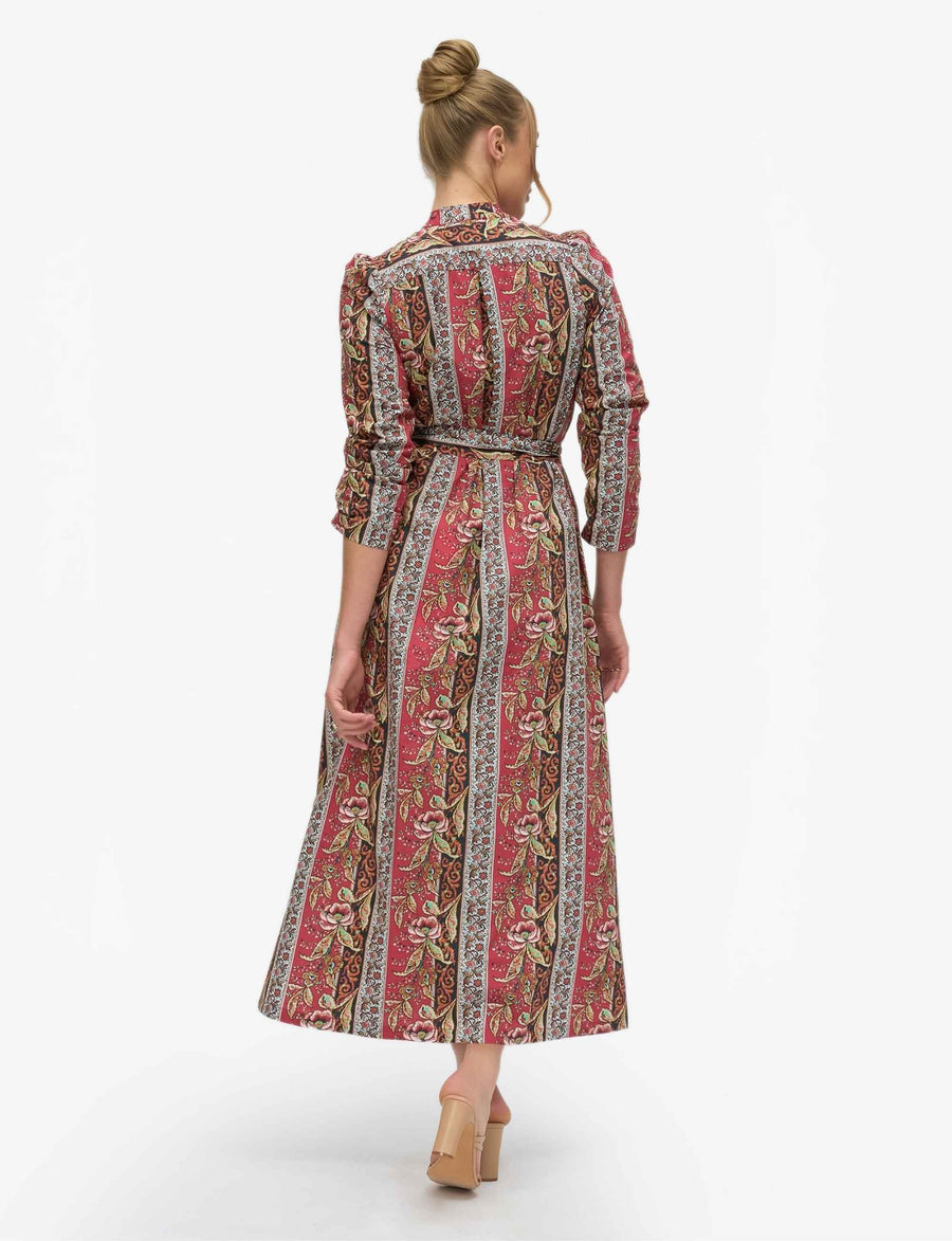 Manon 'Bordeaux' 100% Cotton Sheath Dress