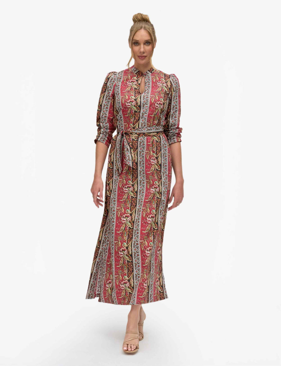 Manon 'Bordeaux' 100% Cotton Sheath Dress