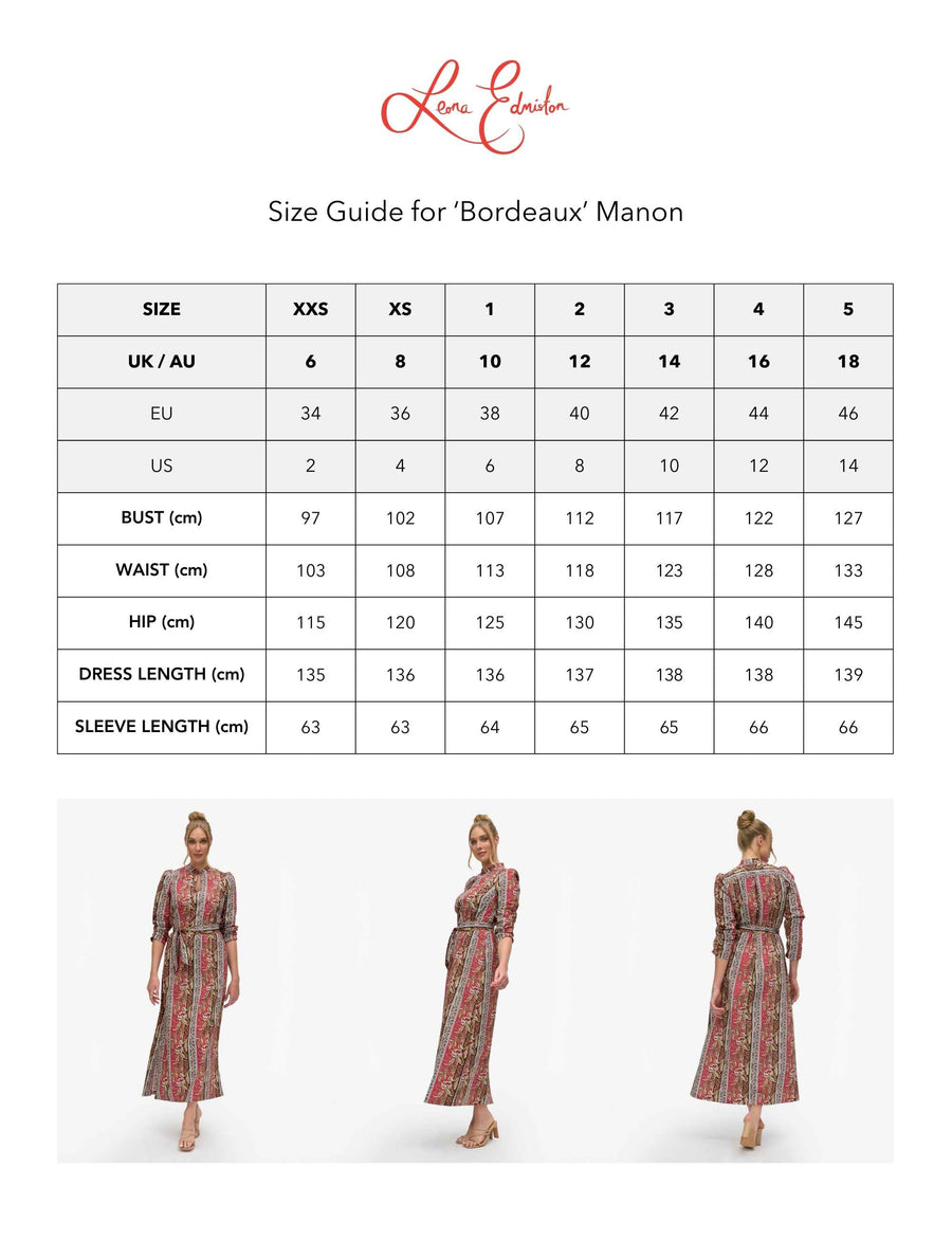 Manon 'Bordeaux' 100% Cotton Sheath Dress