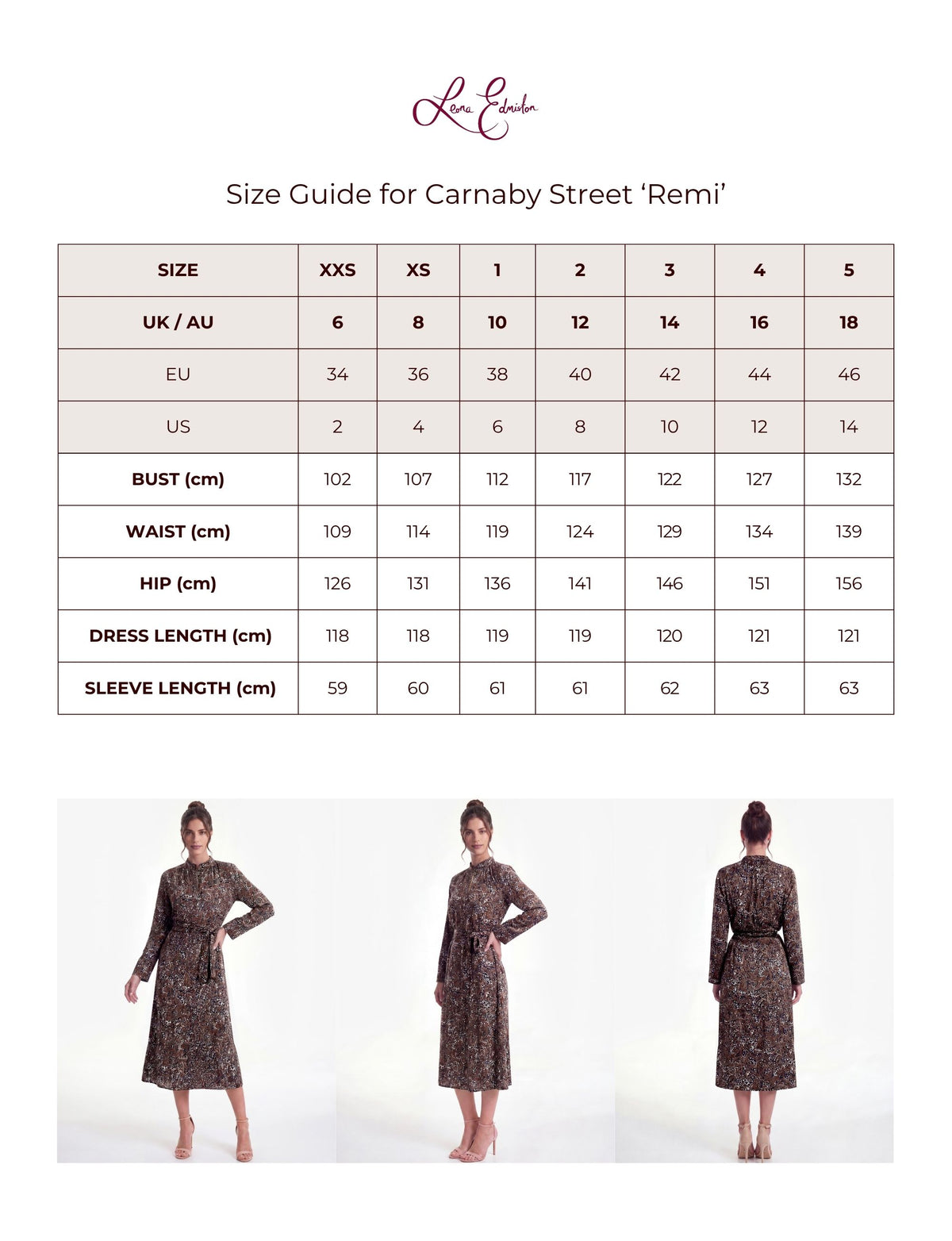 Remi 'Carnaby Street' Stand Collar Long Sleeve Midi Dress