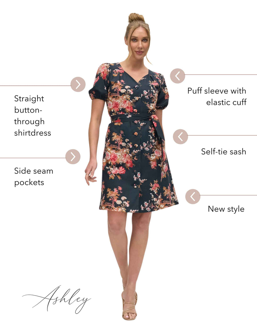 Ashley 'Country Stroll' 100% Cotton Shirtdress