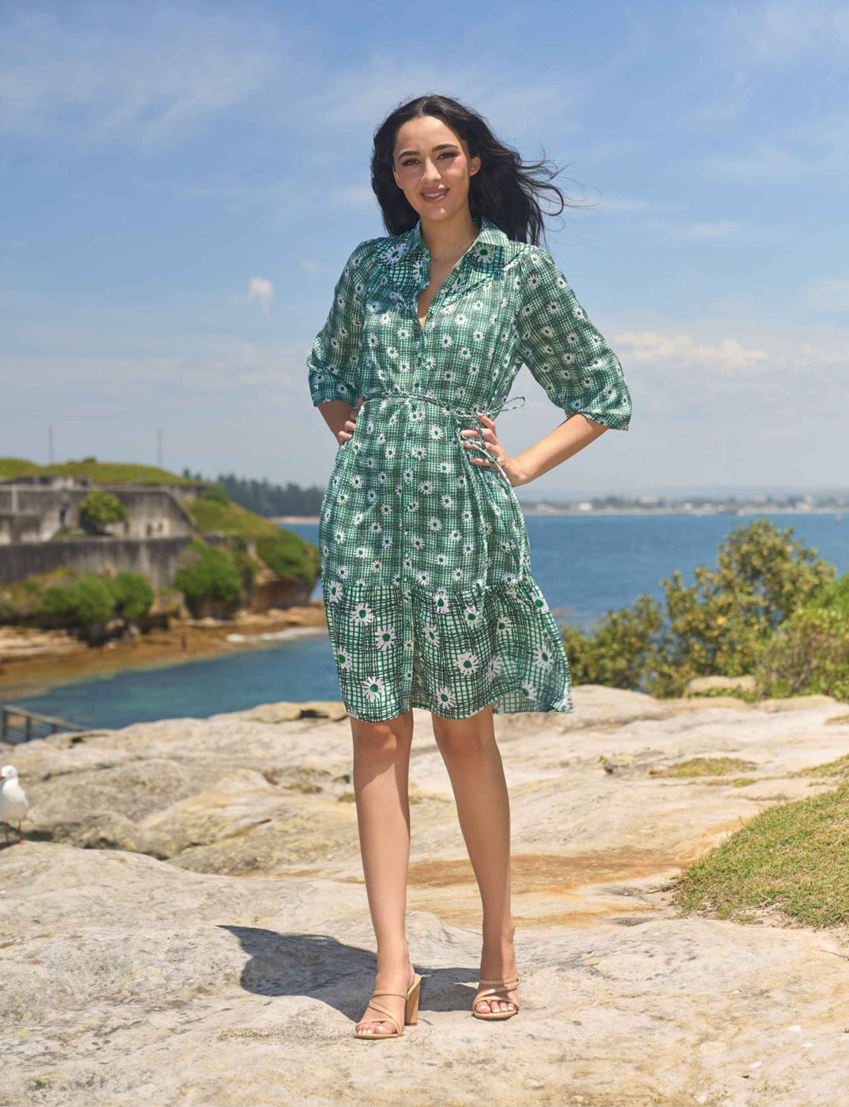 Denise 'Daisy Plaid' Collared Shirtdress