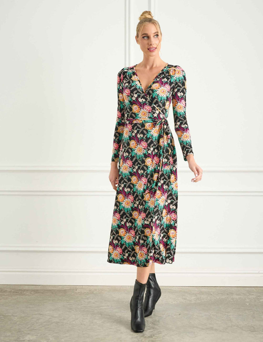 Bell 'Darling Dahlias' True Wrap Midi Dress FINAL SALE