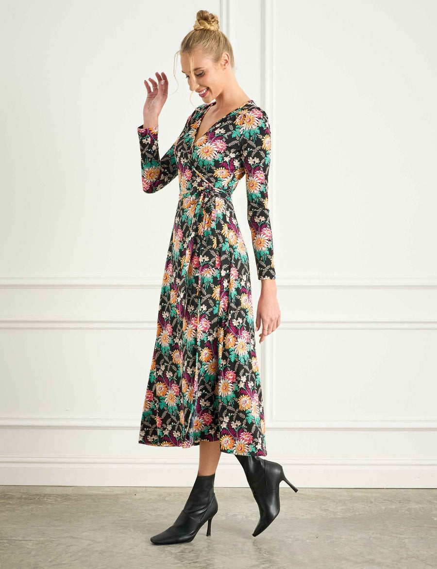 Bell 'Darling Dahlias' True Wrap Midi Dress FINAL SALE