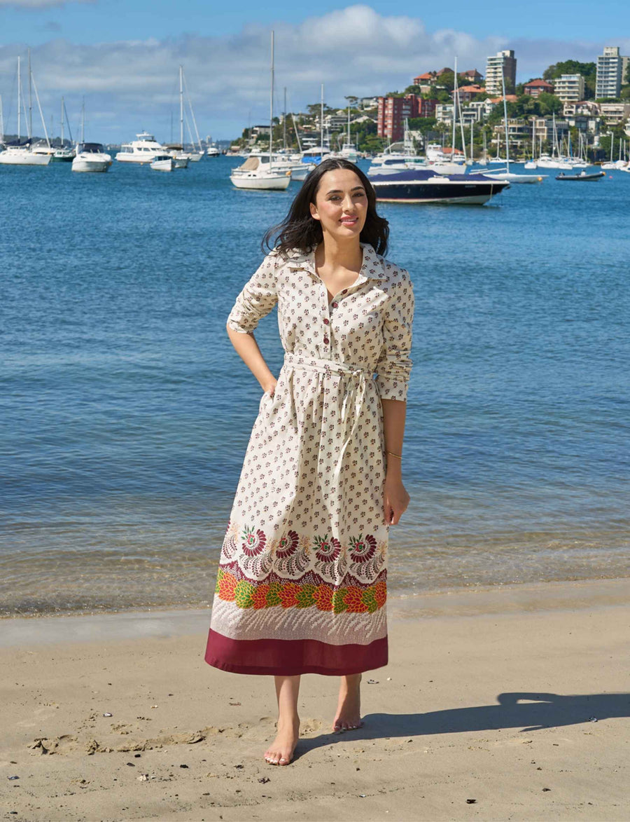 Louise 'Deauville' Collared Maxi Shirtdress  Leona Edmiston