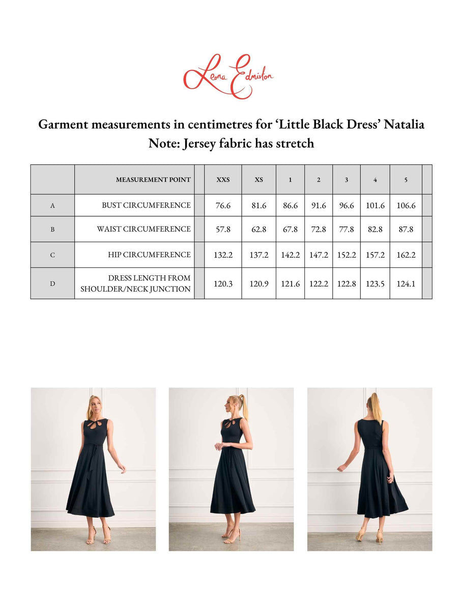 Natalia 'LBD' Black Midi Dress with Cutouts