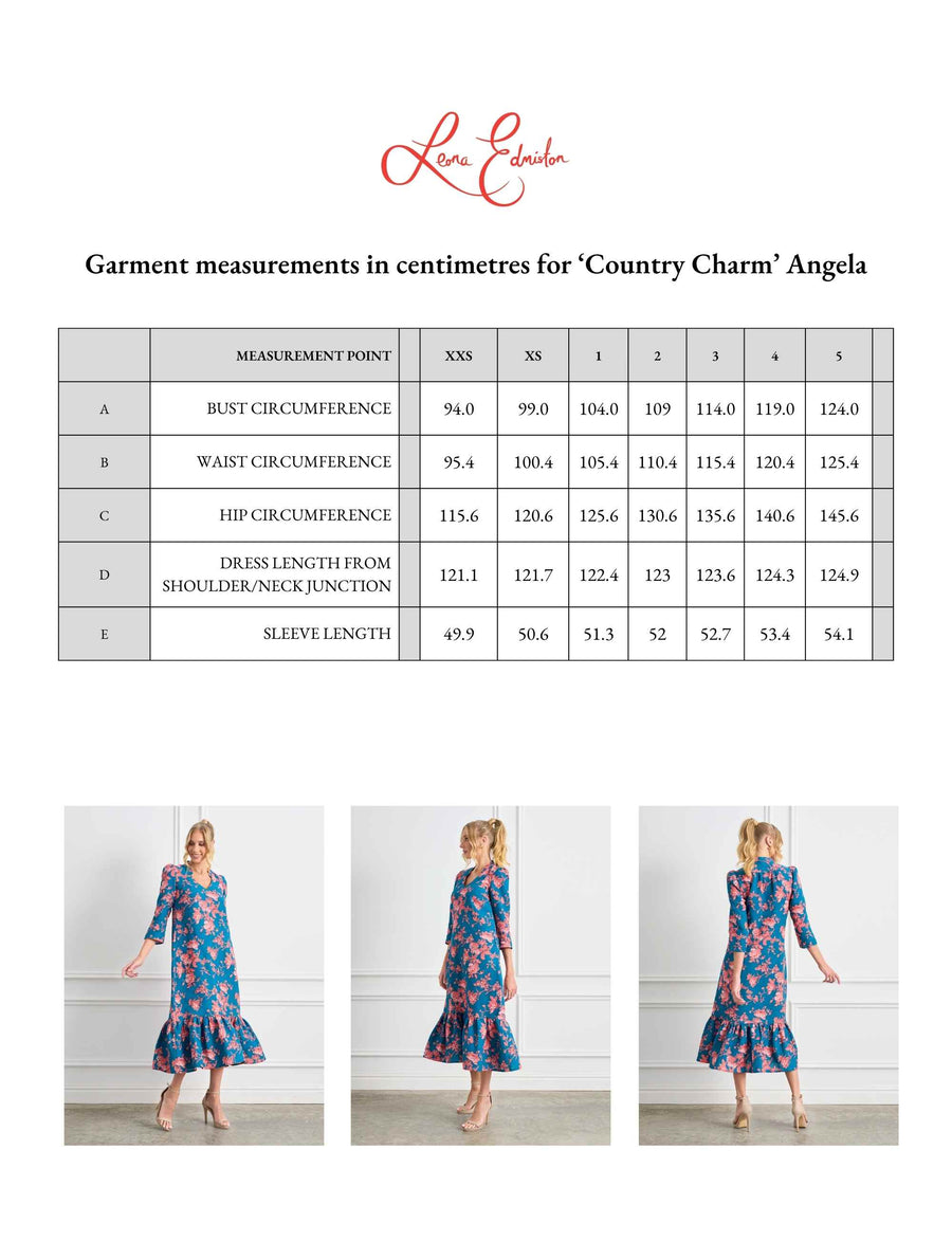 Angela 'Country Charm' Linen Shift Midi Dress