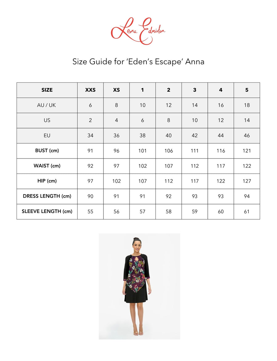 Anna 'Eden's Escape' Limited Edition Shift Dress ONLY 8 PIECES MADE