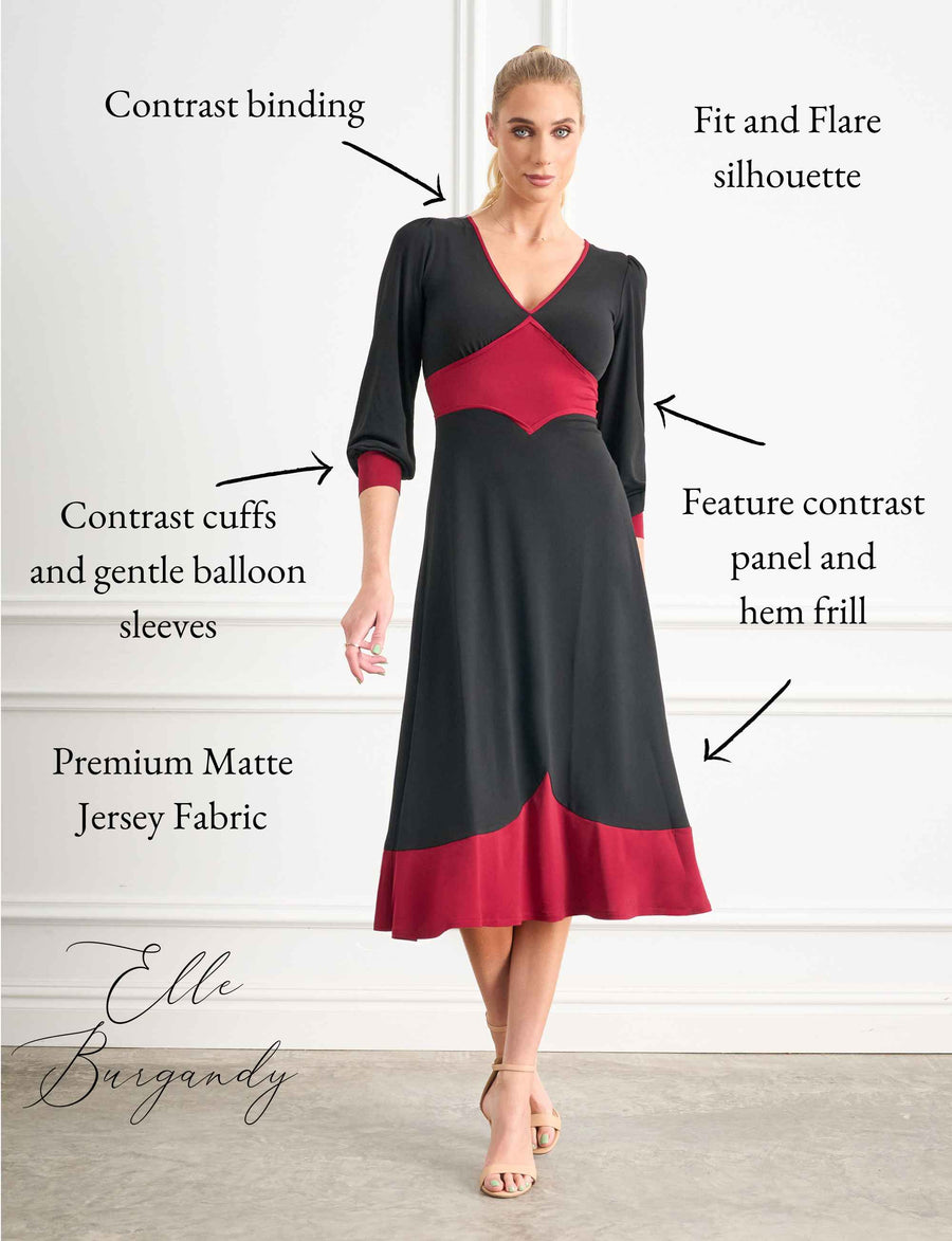 Elle Magenta LBD Fit and Flare Midi - FINAL SALE Leona Edmiston Elle Magenta LBD Fit and Flare Midi - FINAL SALE Leona Edmiston