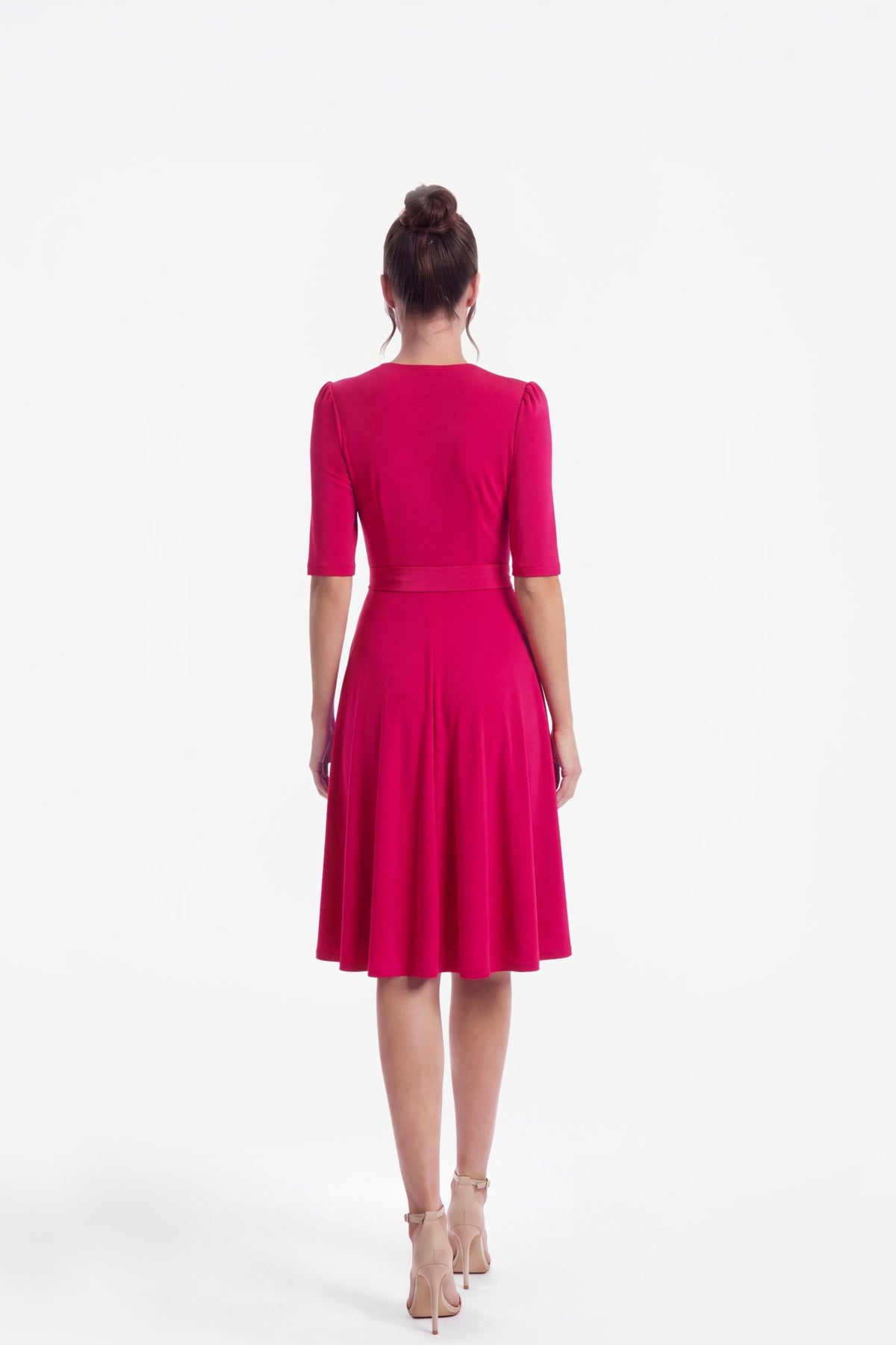 Frances True Wrap Dress Electric Rose