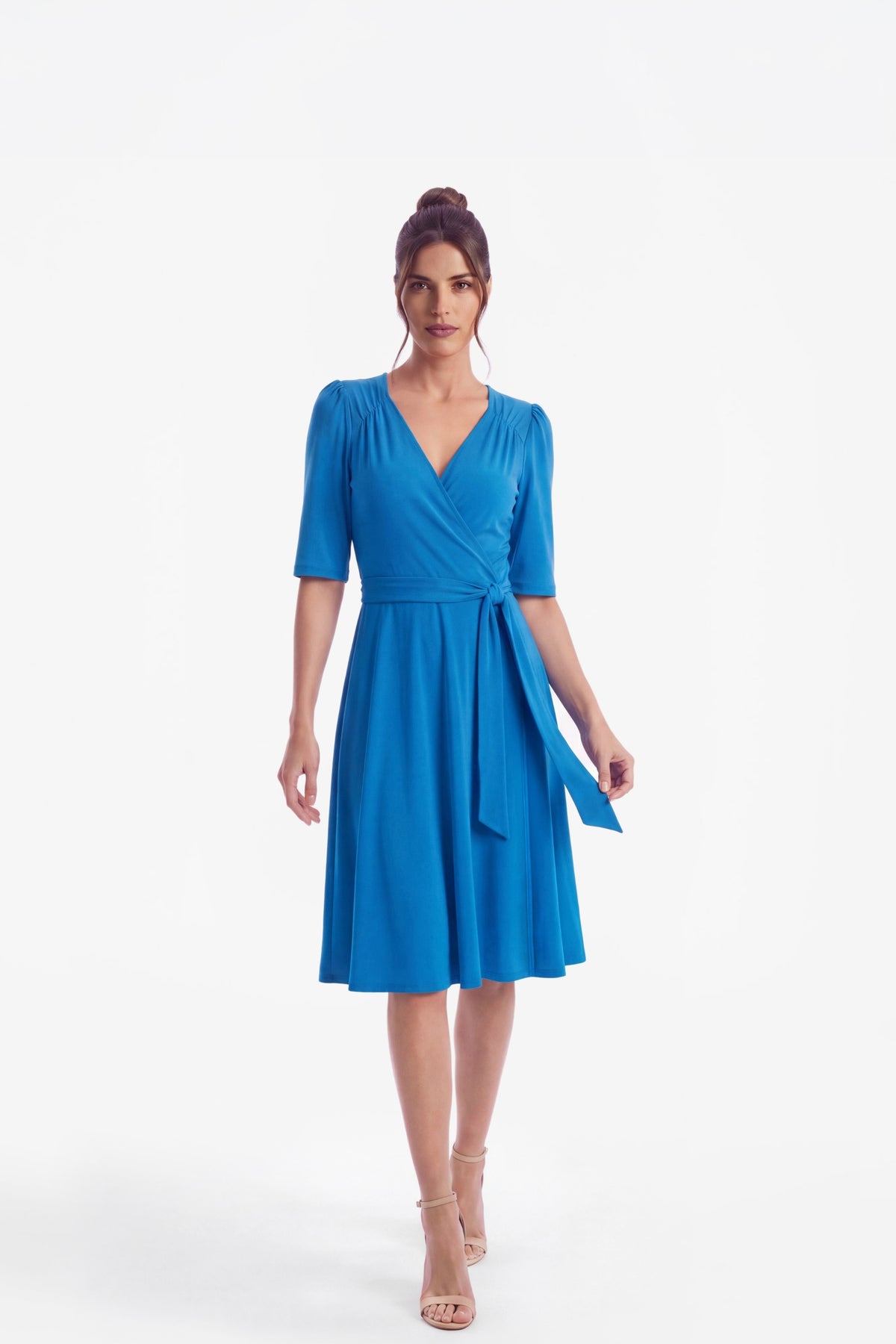 Frances True Wrap Dress Ocean