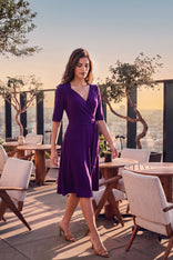 Frances True Wrap Dress Royal Purple