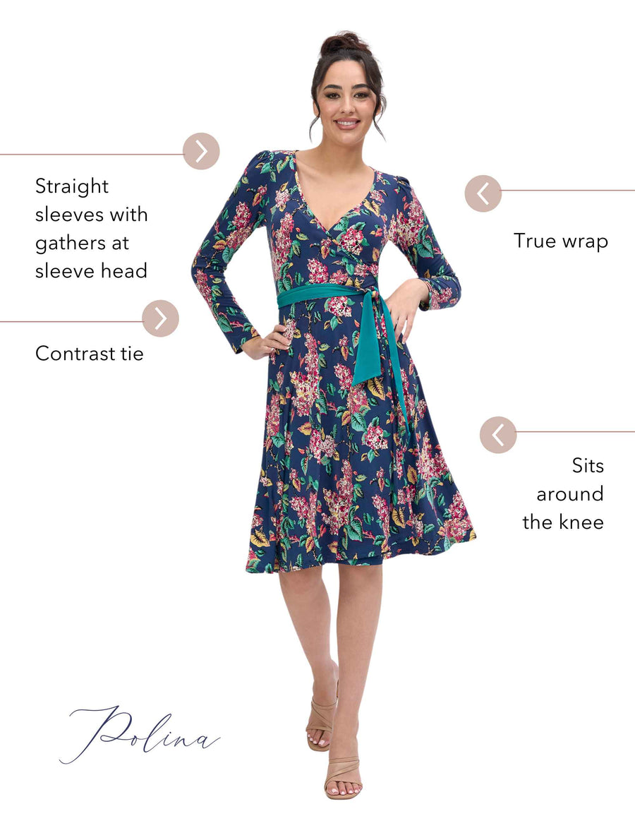 Polina 'Garden Delight' True Wrap Dress NEW ARRIVAL