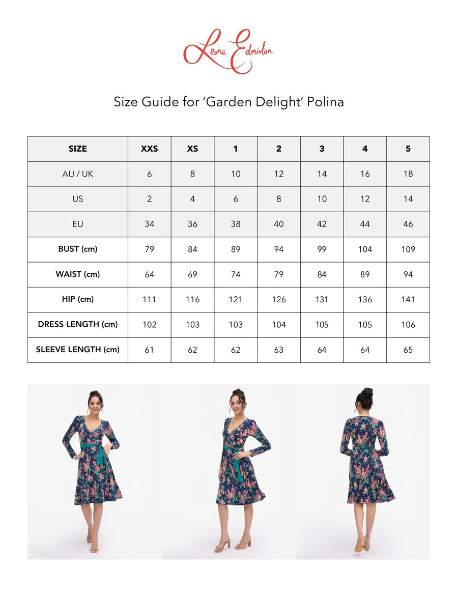 Polina 'Garden Delight' True Wrap Dress NEW ARRIVAL