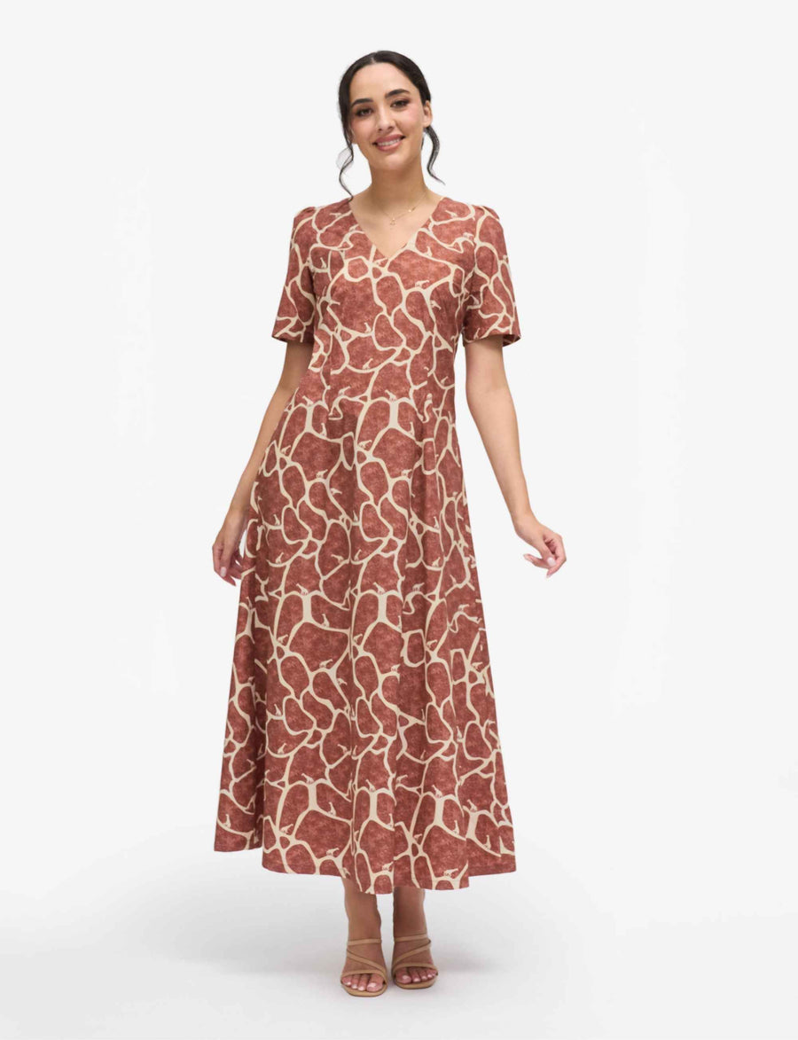 leona edmiston maxi dress Swahili 'Giraffe Walk' Pocket Maxi Dress – Leona Edmiston