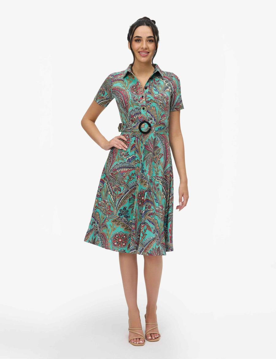 Sammy 'Grand Bazaar' Fit and Flare Shirt Dress