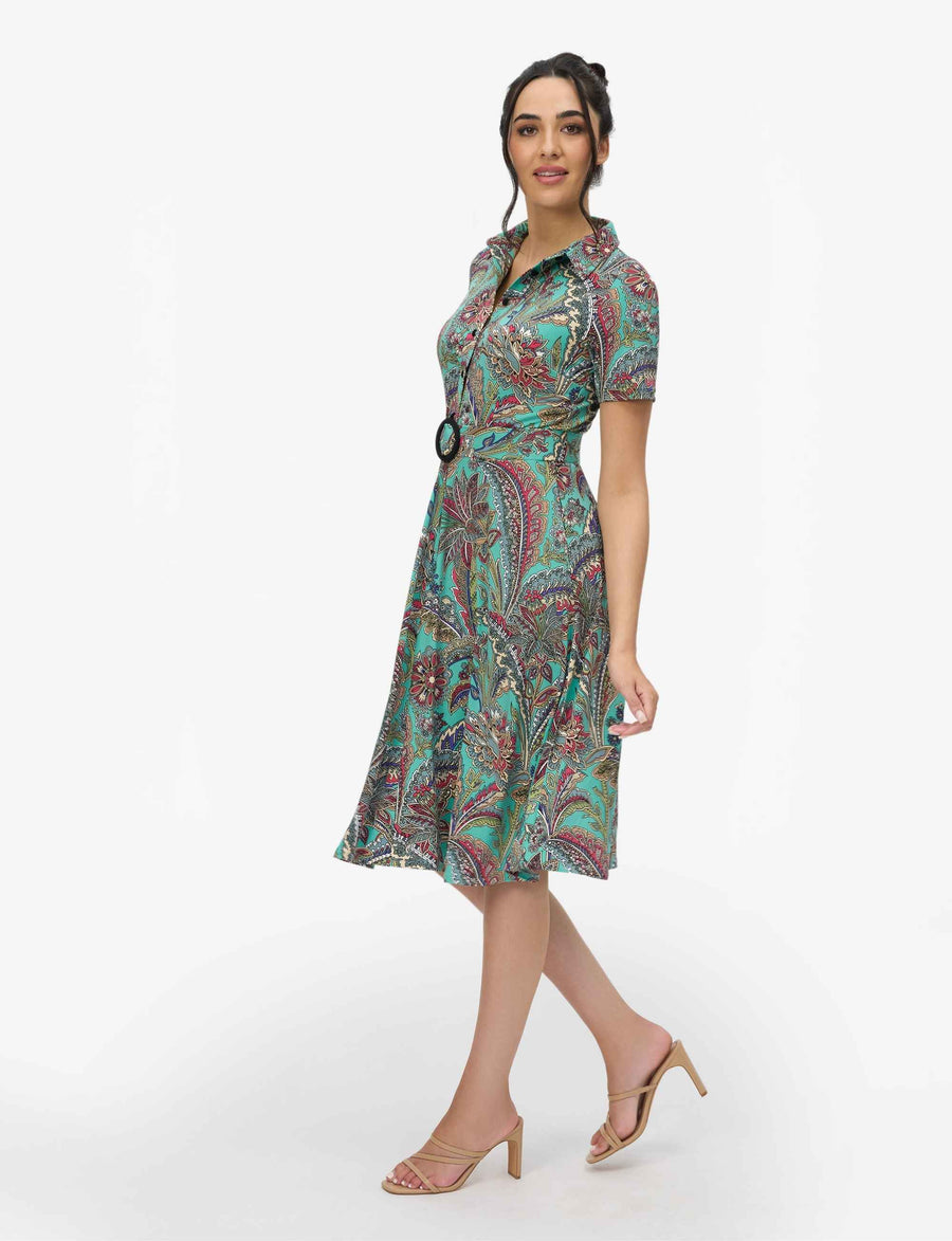 Sammy 'Grand Bazaar' Fit and Flare Shirt Dress