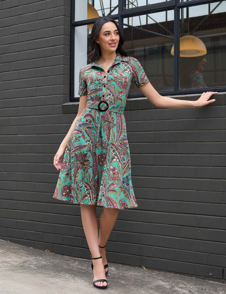 Sammy 'Grand Bazaar' Fit and Flare Shirt Dress