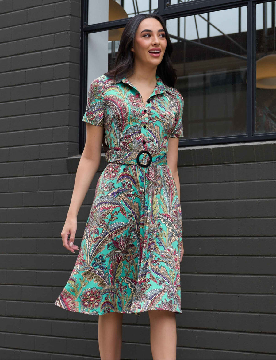 Sammy 'Grand Bazaar' Fit and Flare Shirt Dress