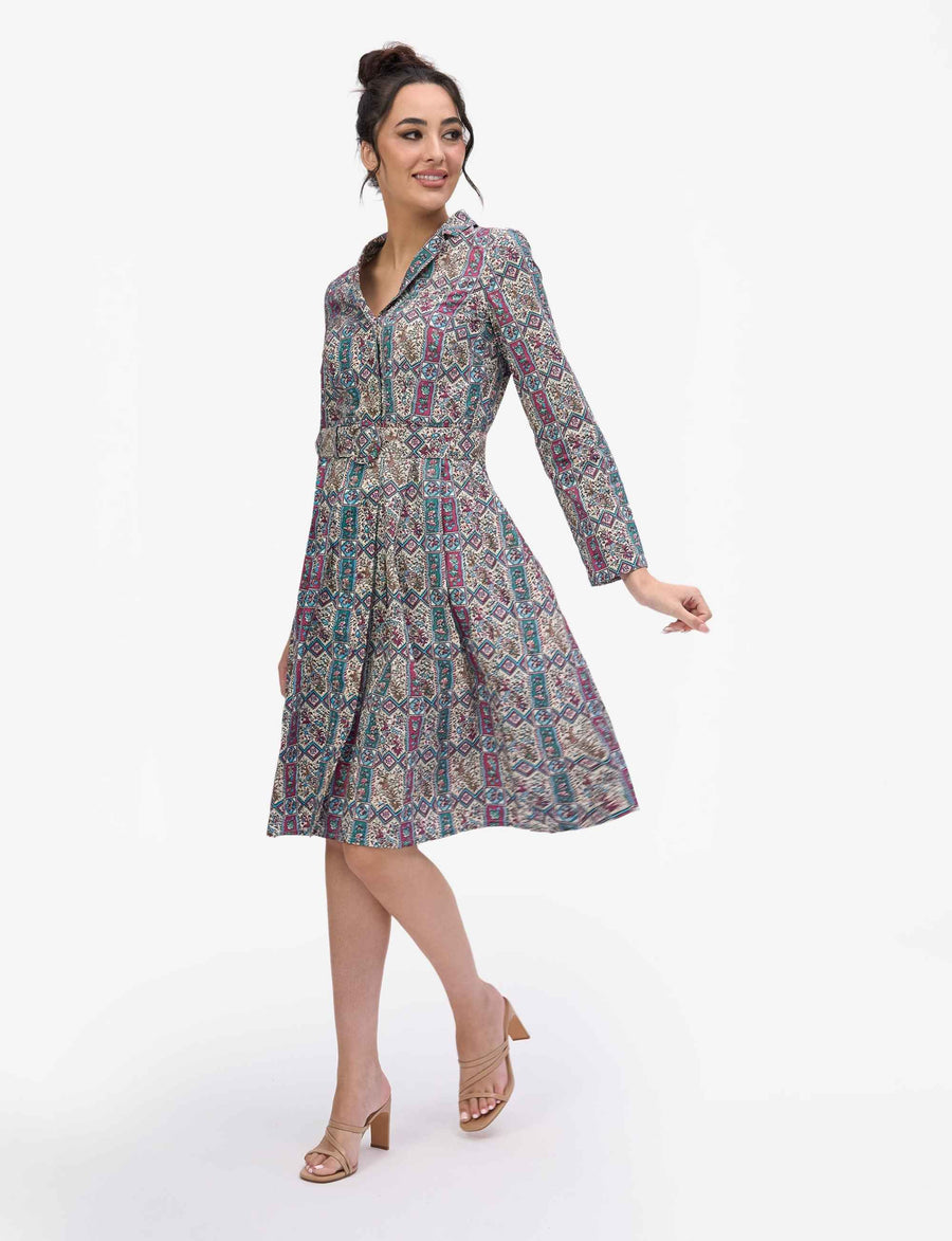 Shiloh 'Ithaca' 100% Cotton Shirtdress with Belt NEW ARRIVAL